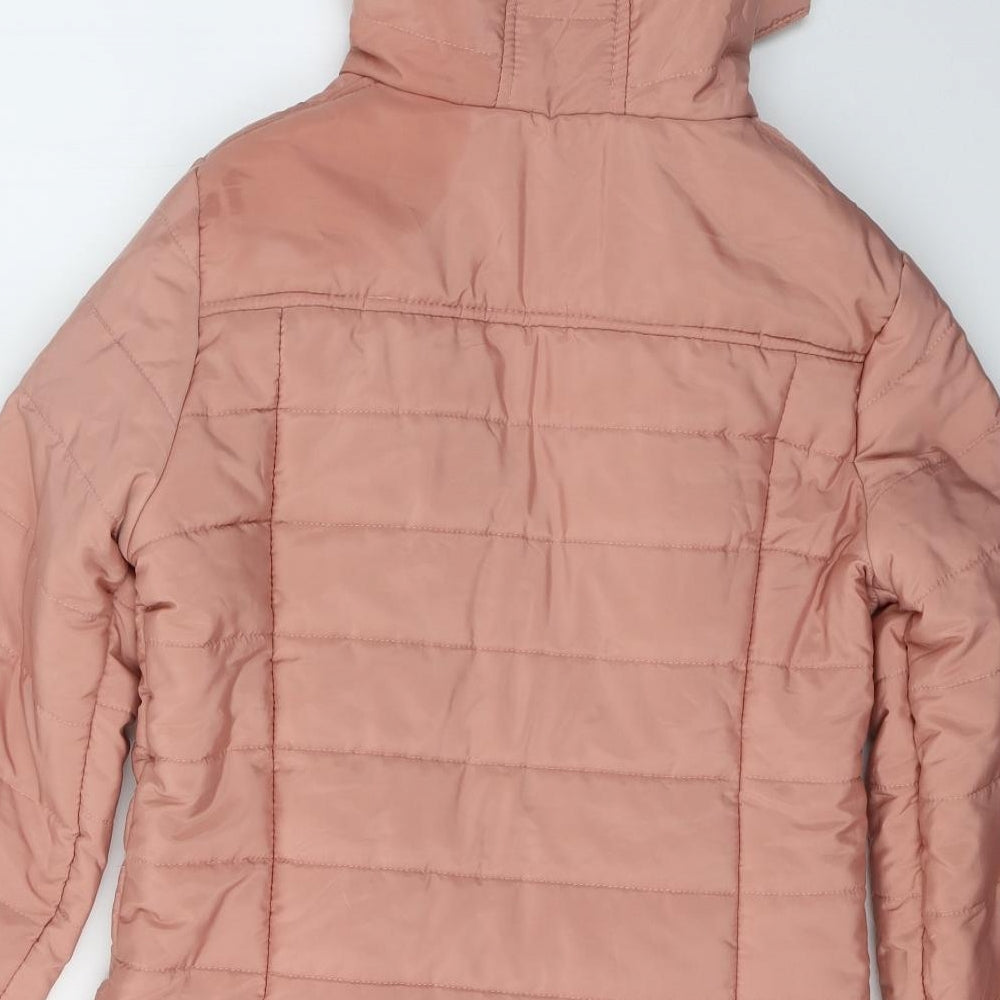 Ambience Womens Purple   Puffer Jacket Coat Size S  Zip