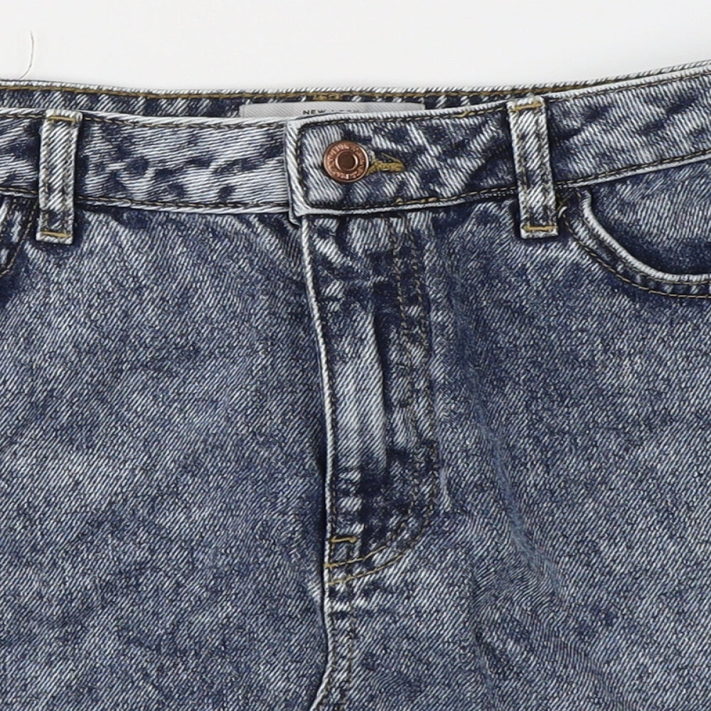 Denim Womens Blue  Polyester Mini Skirt Size 14