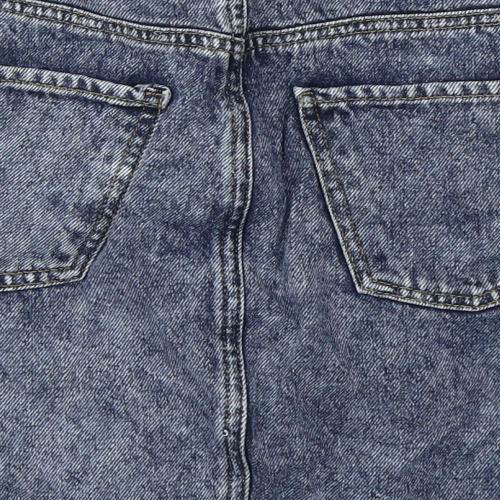 Denim Womens Blue  Polyester Mini Skirt Size 14
