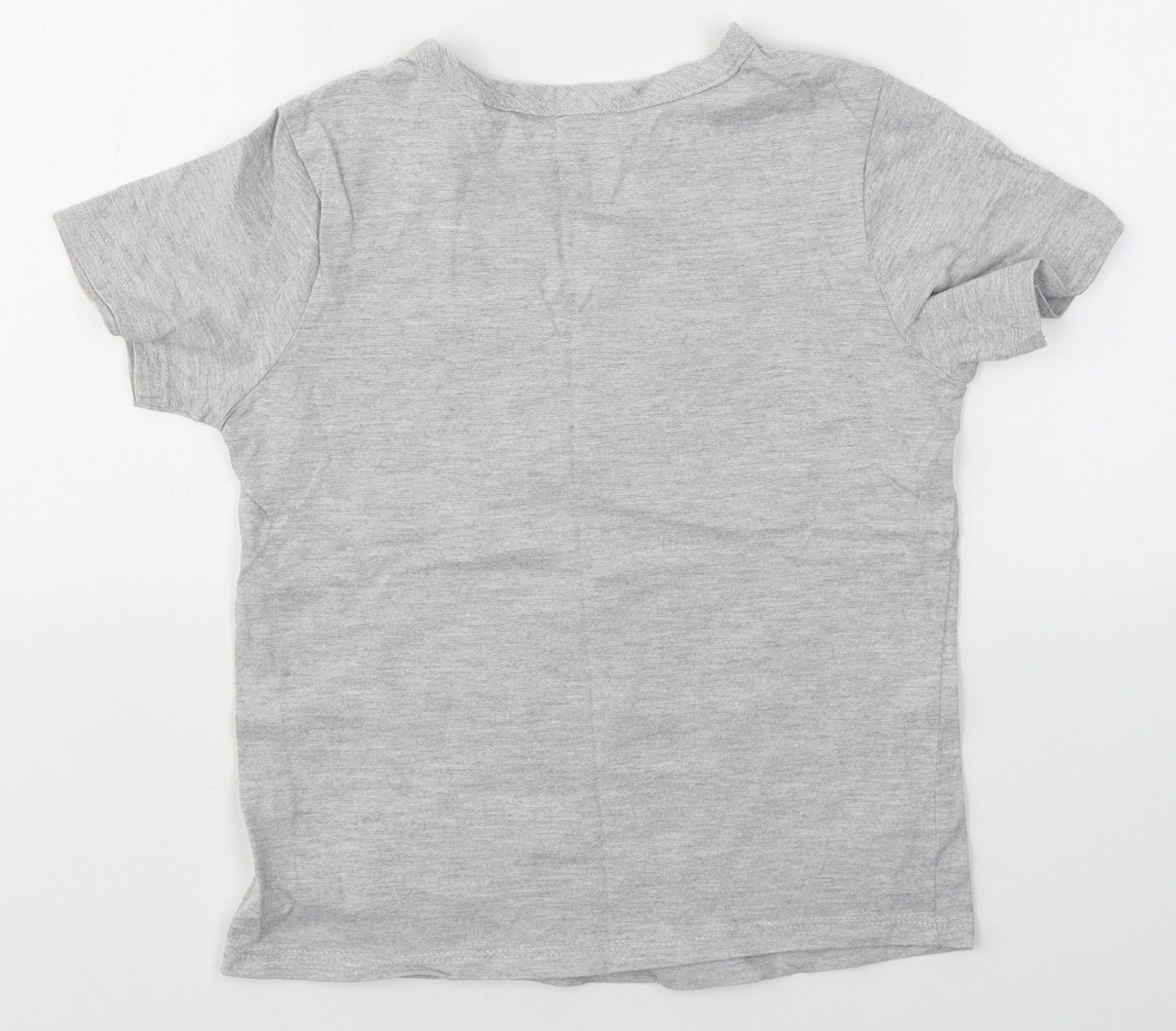 Woolworths Boys Grey  Cotton Basic T-Shirt Size 5 Years Round Neck  - Music before bed