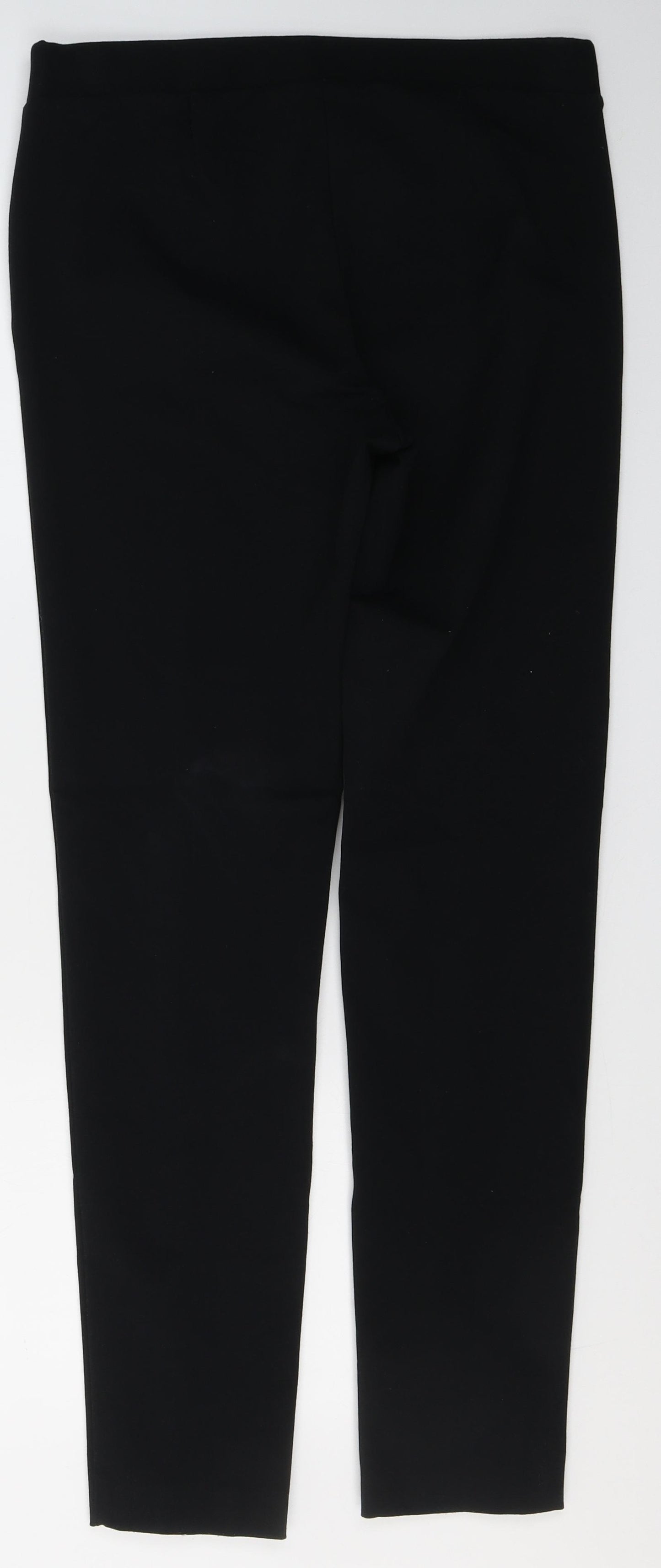 Marks and Spencer Womens Black  Polyamide Trousers  Size 12 L30 in Regular