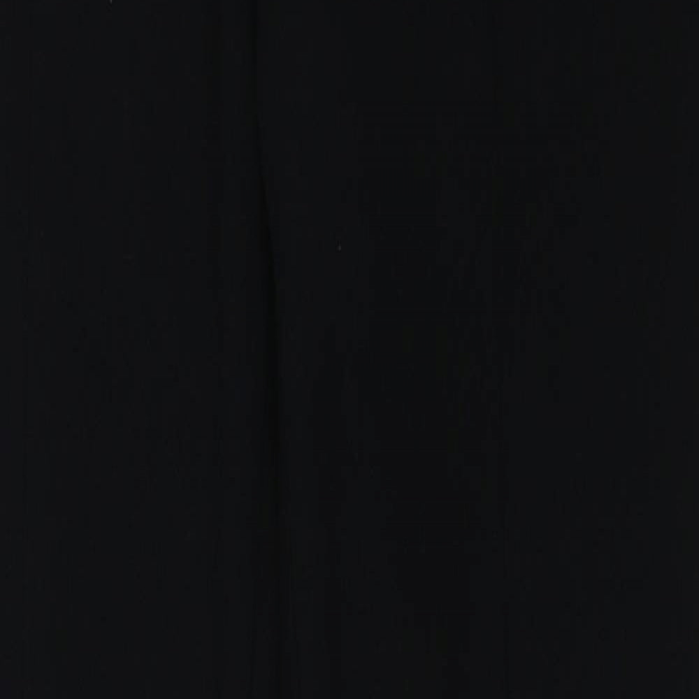Marks and Spencer Womens Black  Polyamide Trousers  Size 12 L30 in Regular