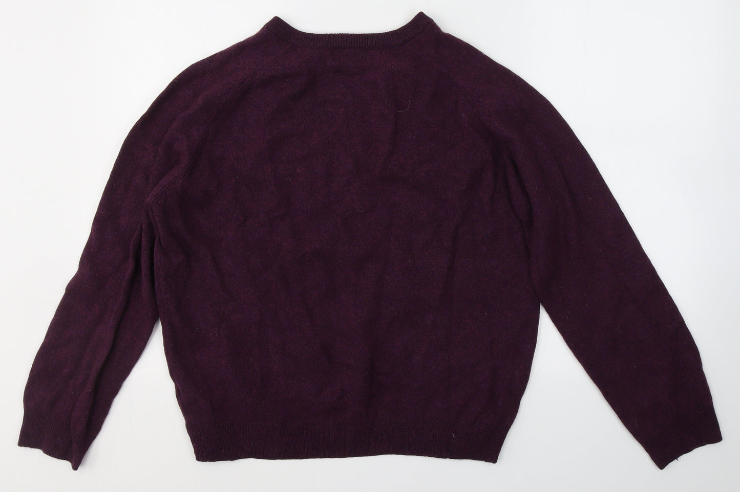 Marks and Spencer Mens Red V-Neck  Wool Pullover Jumper Size 2XL