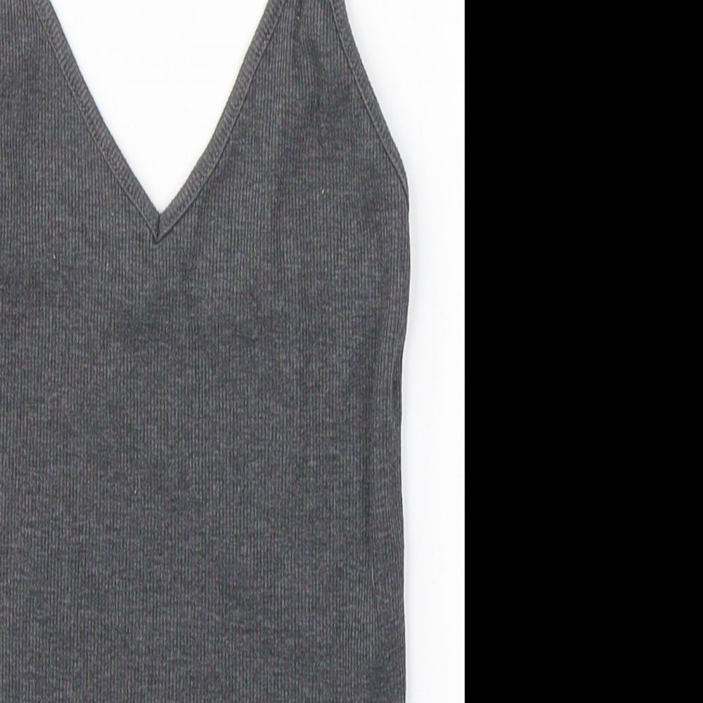 Atmosphere Womens Grey  Cotton Camisole Tank Size 8 V-Neck