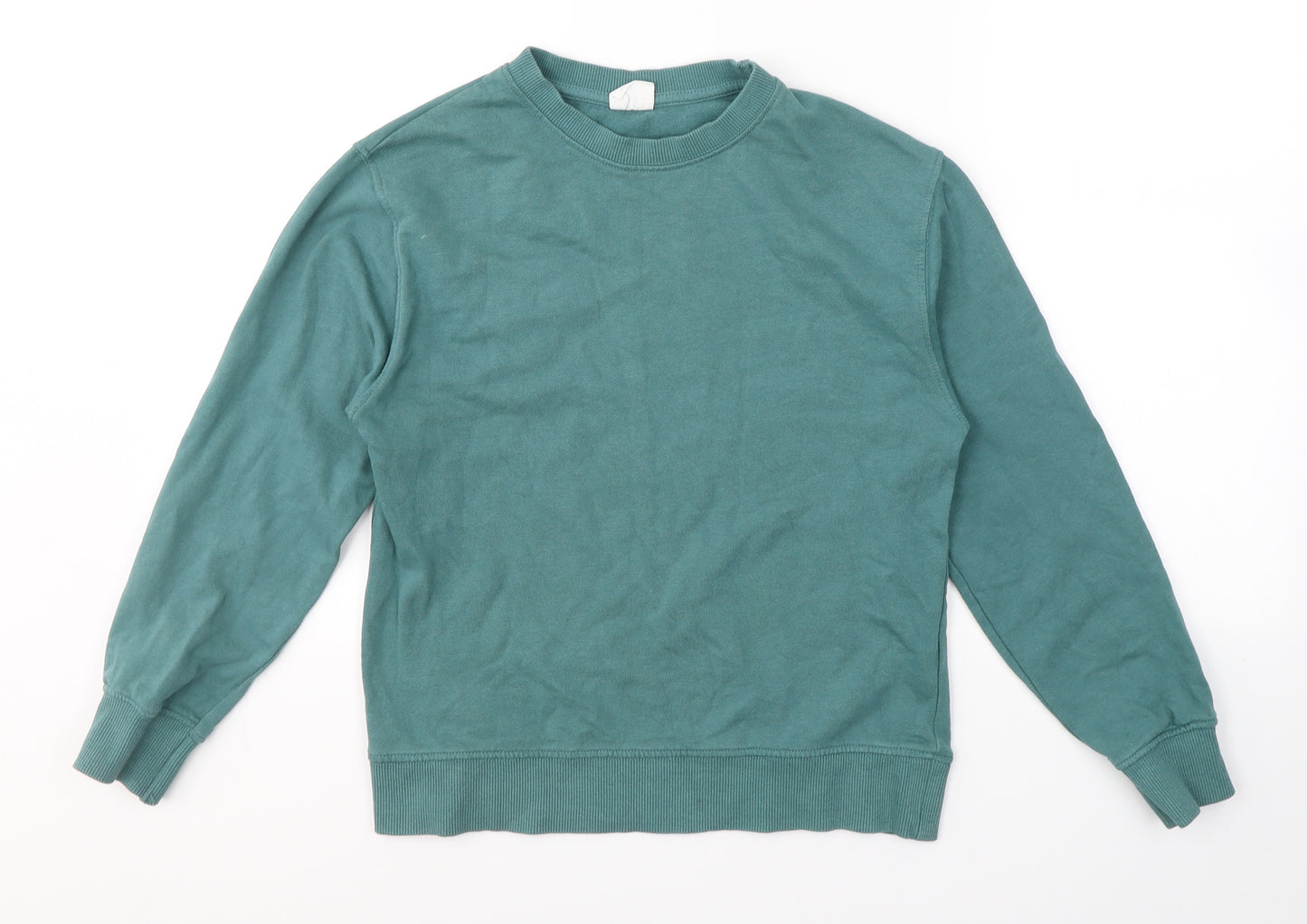 Zara Girls Green  Cotton Pullover Sweatshirt Size 11-12 Years
