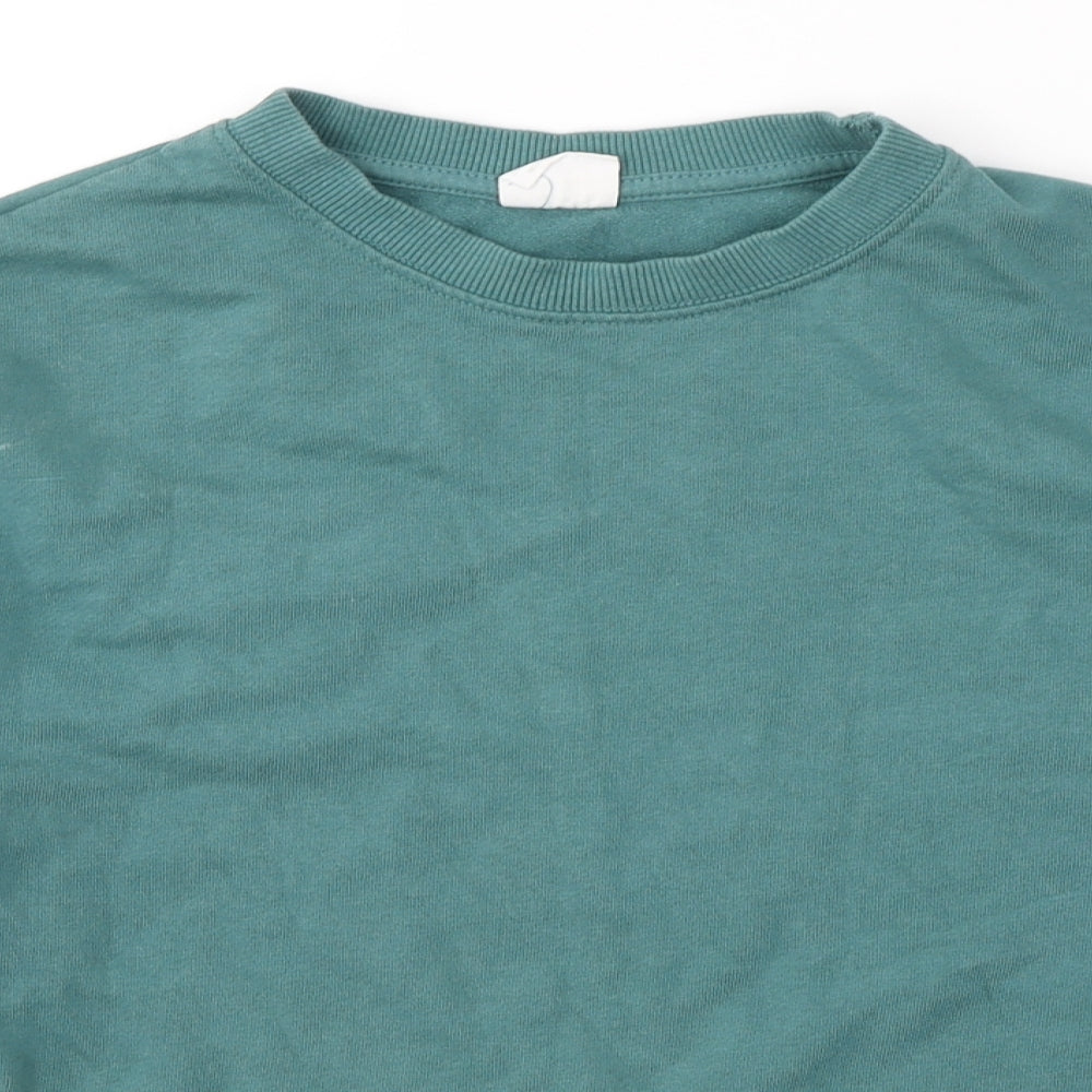 Zara Girls Green  Cotton Pullover Sweatshirt Size 11-12 Years