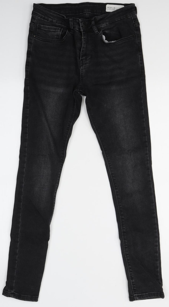 Denim & Co. Womens Black Cotton Skinny Jeans Size 30 in L29 in Slim
