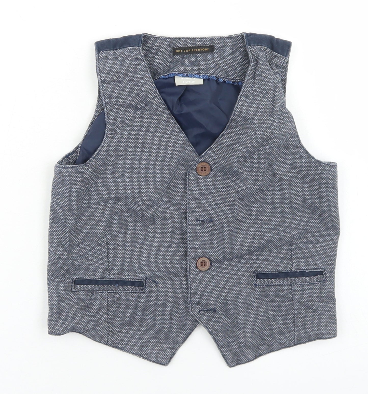 name it Boys Blue   Jacket Waistcoat Size 4-5 Years  Button