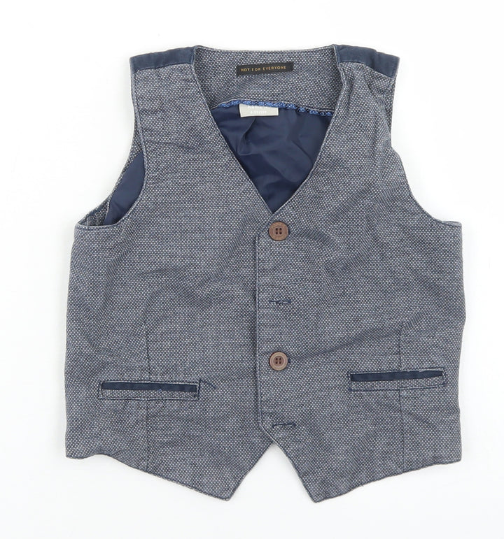name it Boys Blue   Jacket Waistcoat Size 4-5 Years  Button