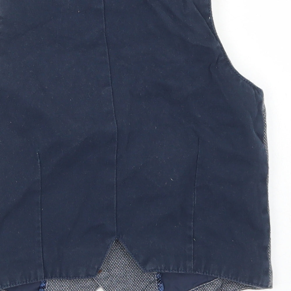 name it Boys Blue   Jacket Waistcoat Size 4-5 Years  Button