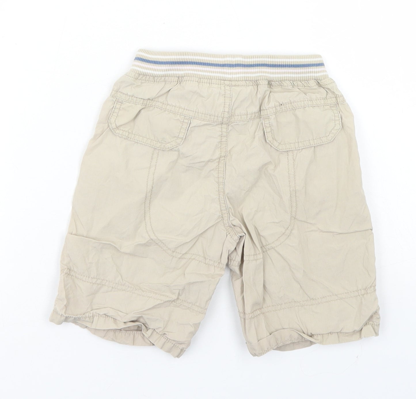 Mothercare Boys Beige  Cotton Cargo Shorts Size 2-3 Years  Regular Drawstring