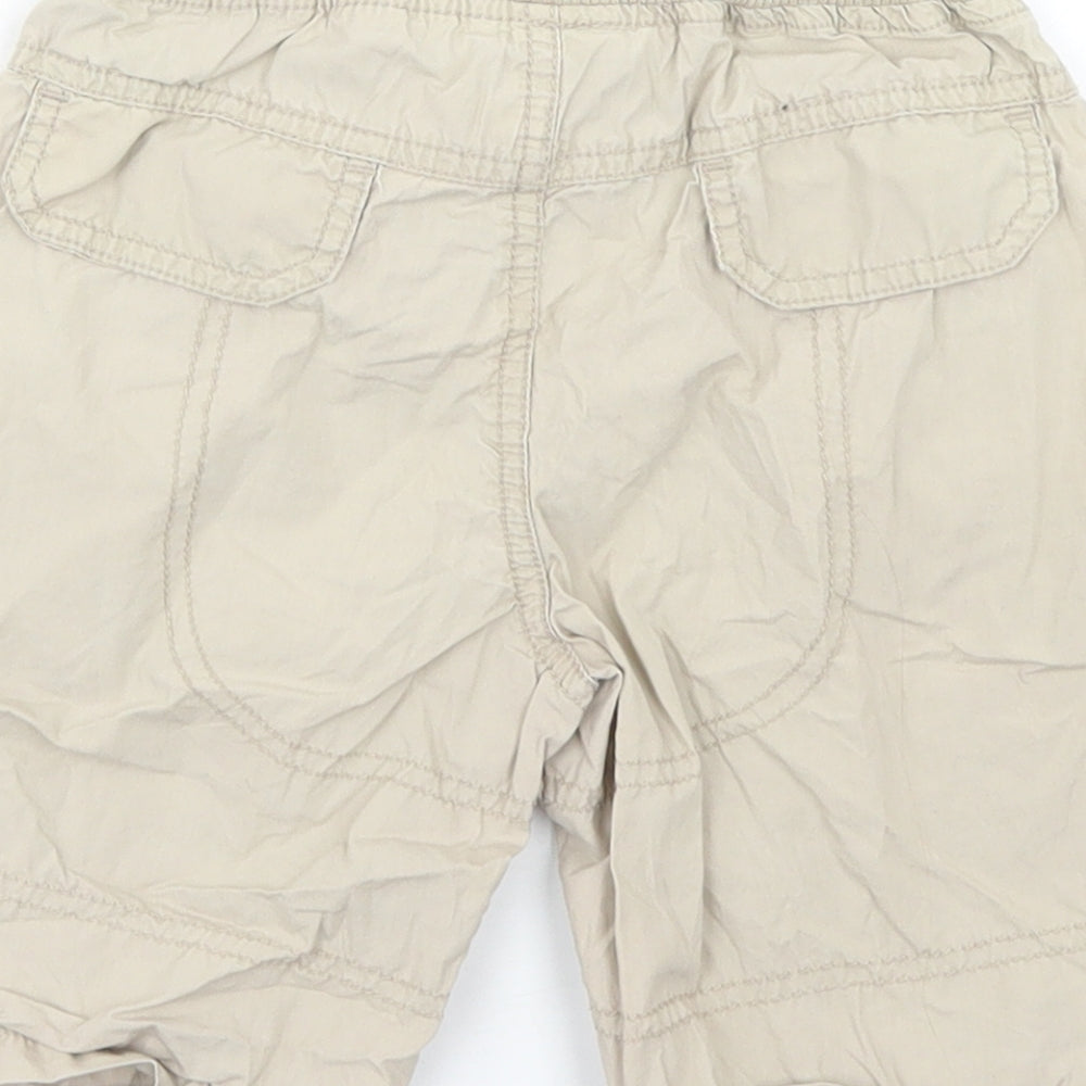 Mothercare Boys Beige  Cotton Cargo Shorts Size 2-3 Years  Regular Drawstring