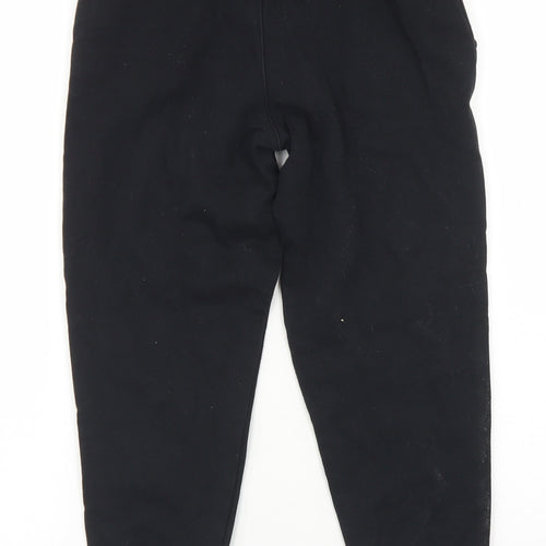George Boys Black  Cotton Jogger Trousers Size 6-7 Years  Regular Drawstring