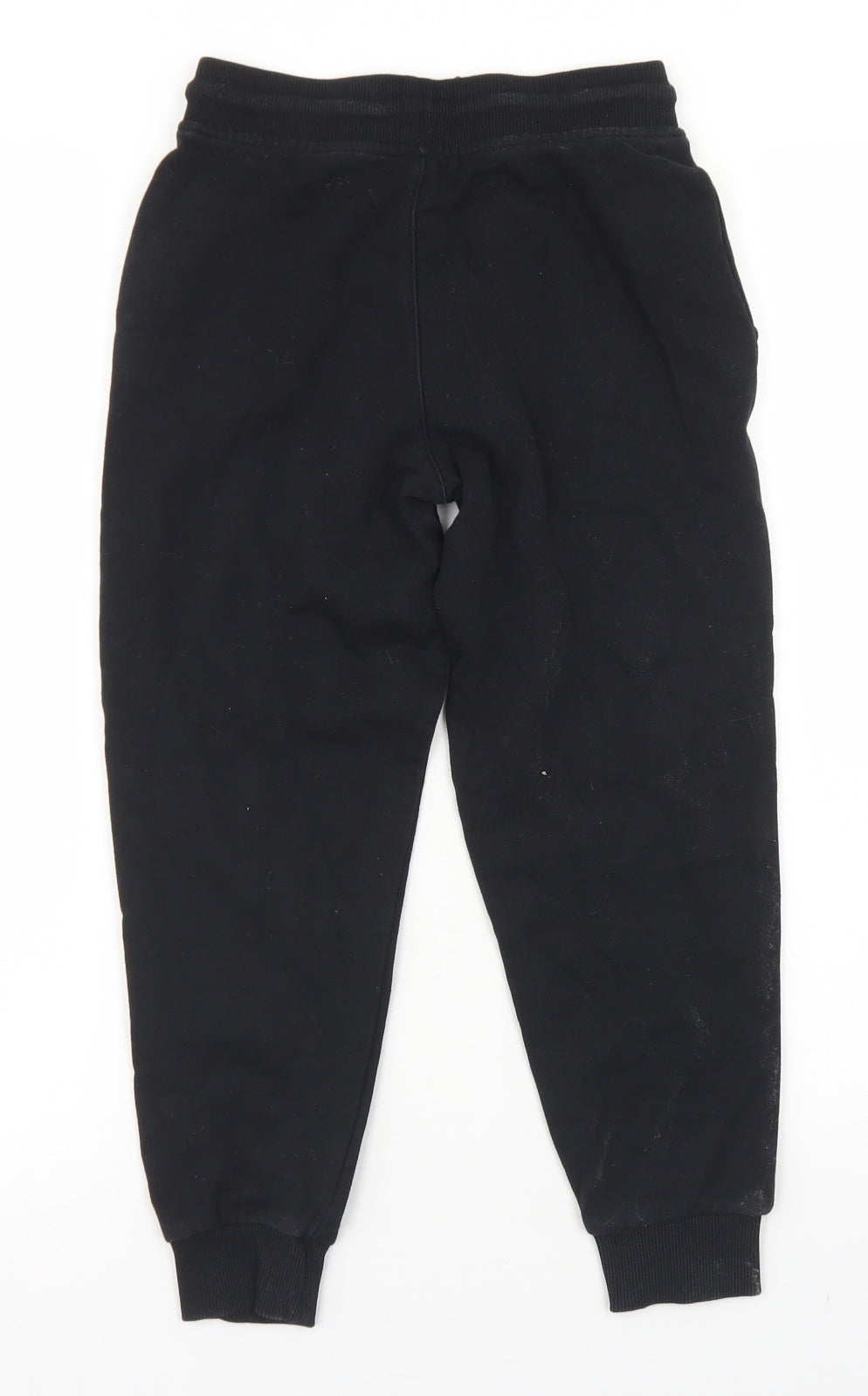 George Boys Black  Cotton Jogger Trousers Size 6-7 Years  Regular Drawstring