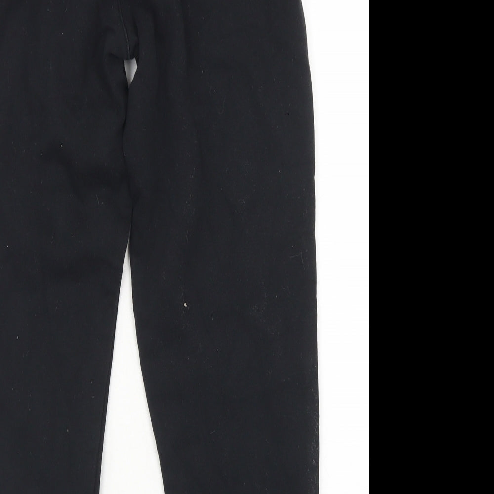 George Boys Black  Cotton Jogger Trousers Size 6-7 Years  Regular Drawstring