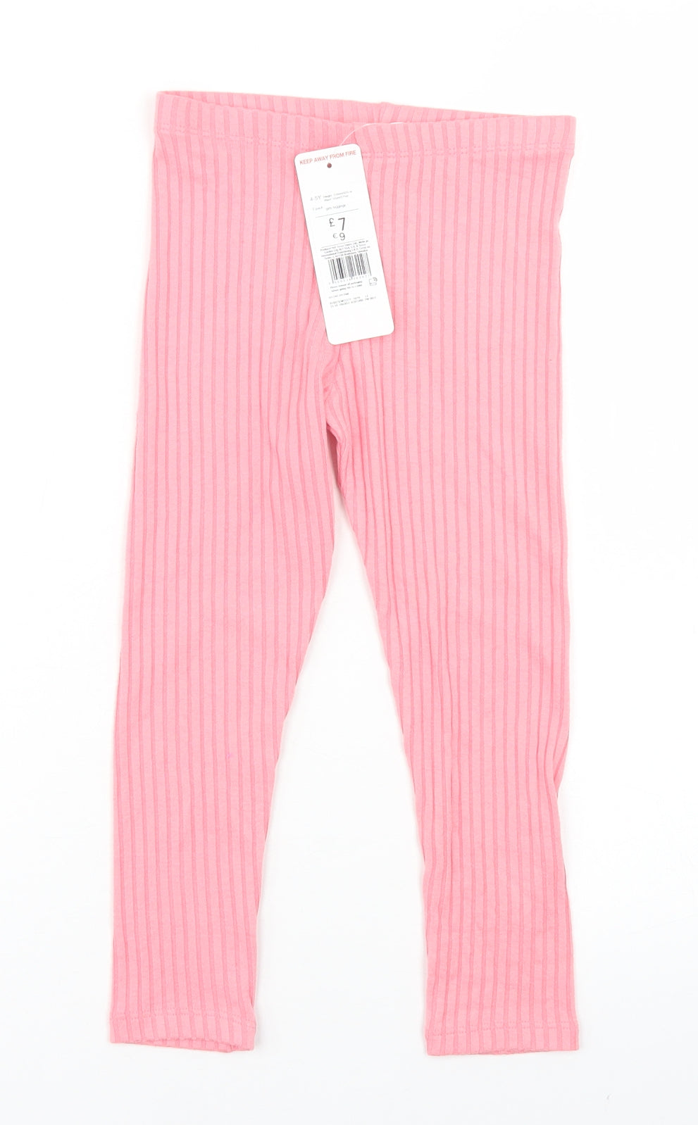 F&F Girls Pink  Viscose Jegging Trousers Size 4-5 Years  Regular