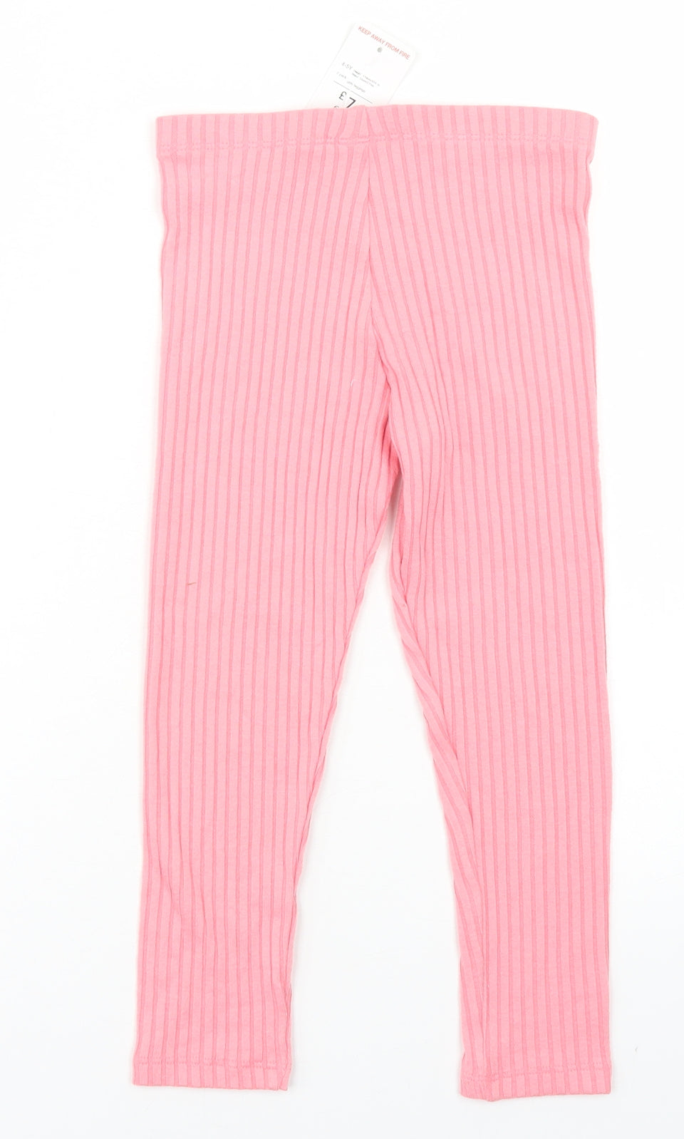 F&F Girls Pink  Viscose Jegging Trousers Size 4-5 Years  Regular