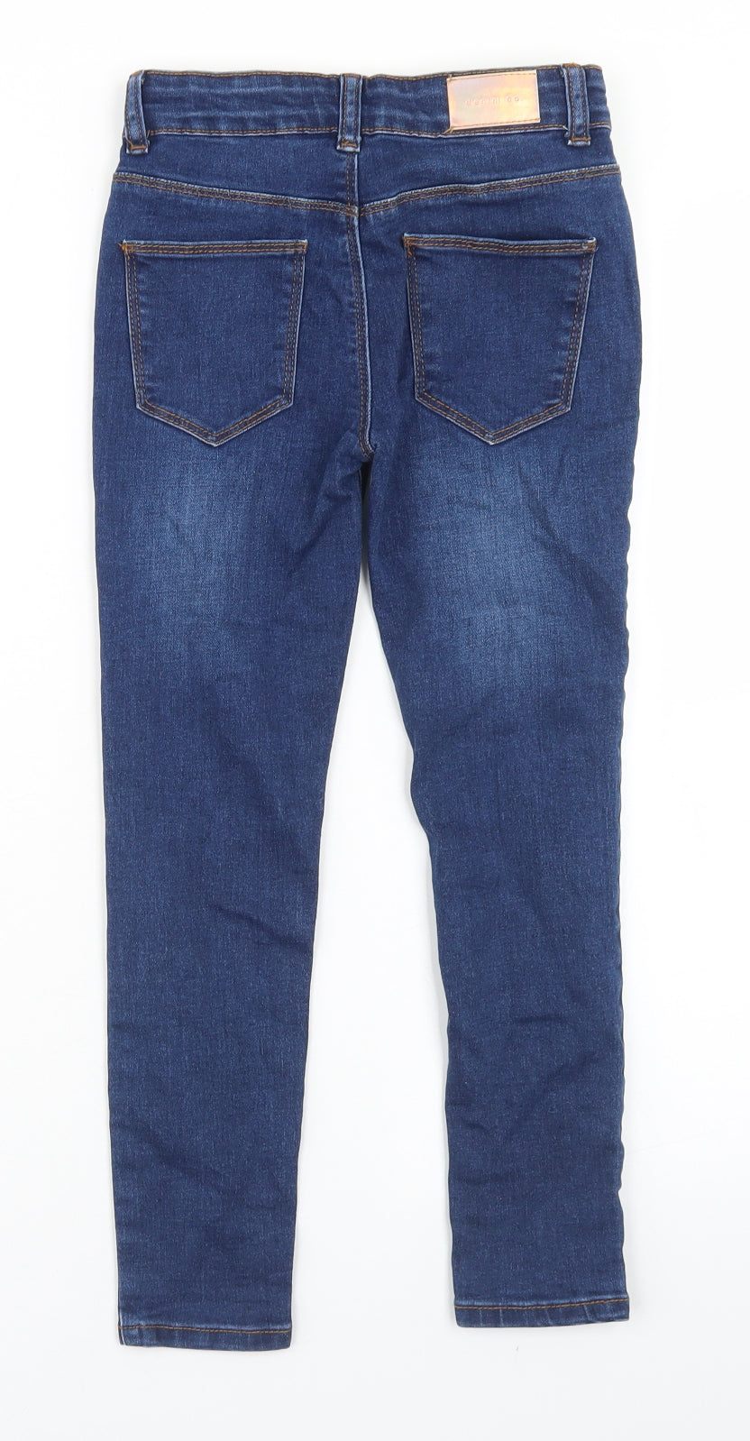 Denim Co Girls Blue  Cotton Skinny Jeans Size 7-8 Years  Regular Button