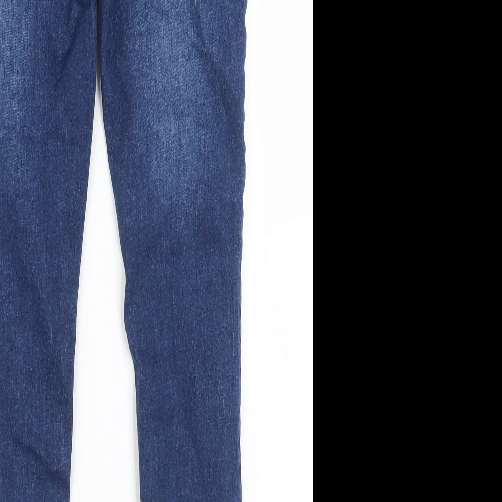Denim Co Girls Blue  Cotton Skinny Jeans Size 7-8 Years  Regular Button