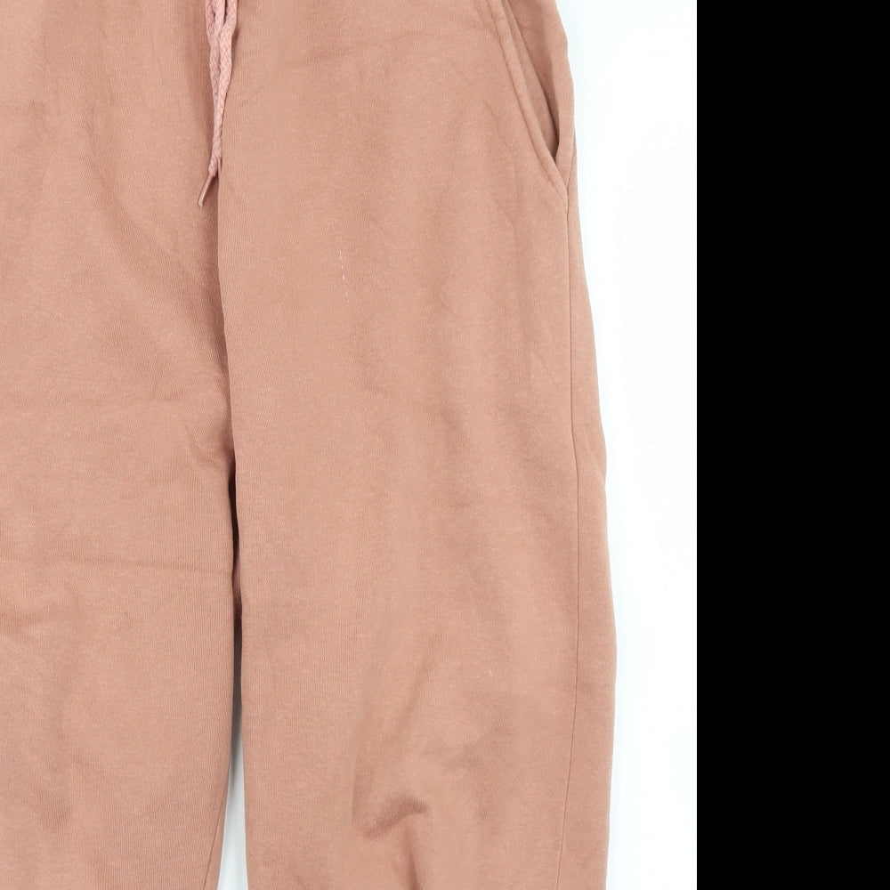 ASOS Womens Brown  Cotton Jogger Trousers Size 12 L21 in Regular Drawstring