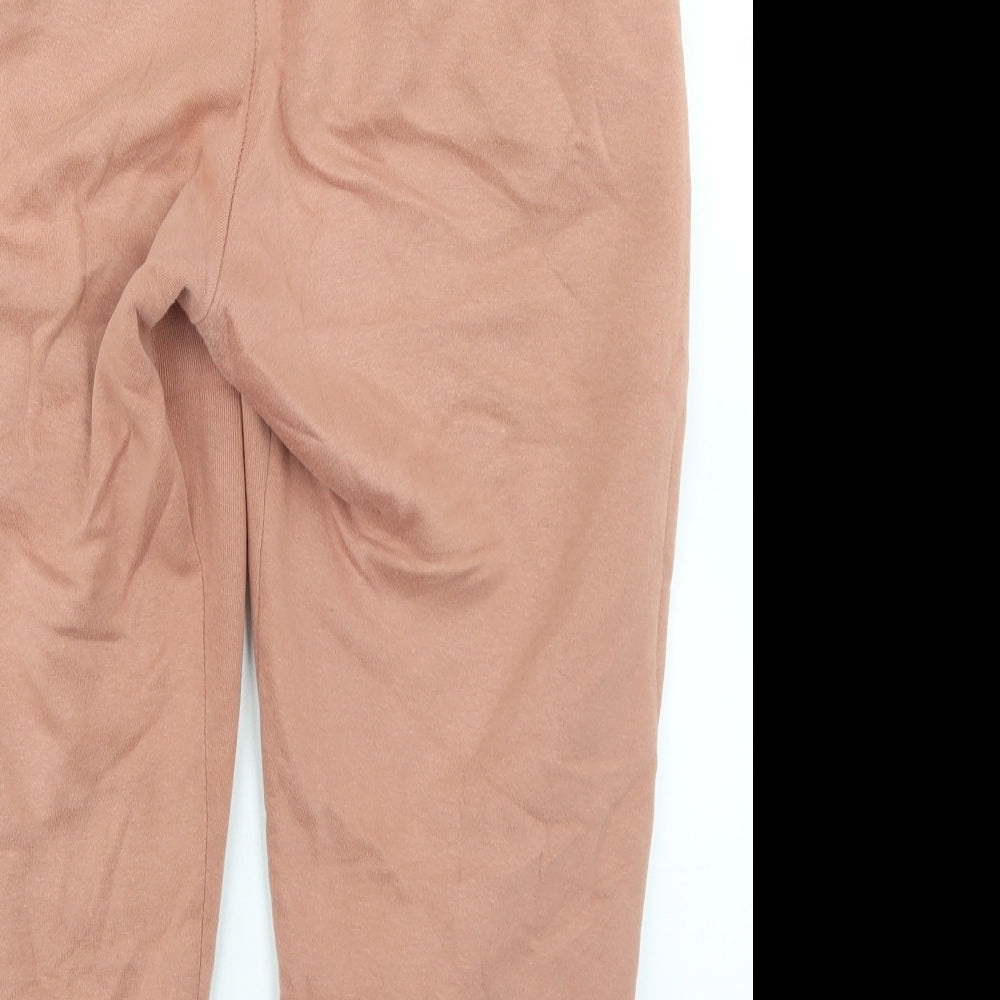 ASOS Womens Brown  Cotton Jogger Trousers Size 12 L21 in Regular Drawstring