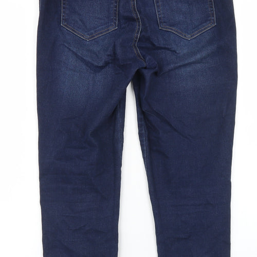 F&F Womens Blue  Cotton Skinny Jeans Size 12 L23 in Regular Button