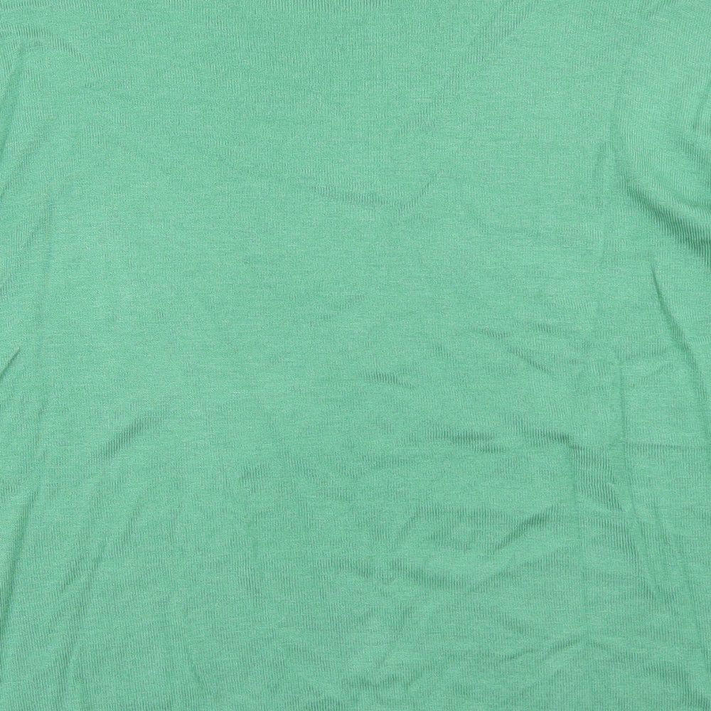 Marks and Spencer Womens Green Crew Neck  Acrylic Pullover Jumper Size L