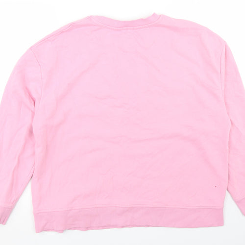 Dunnes Stores Womens Pink  Cotton Pullover Sweatshirt Size L   - Beverley Hills