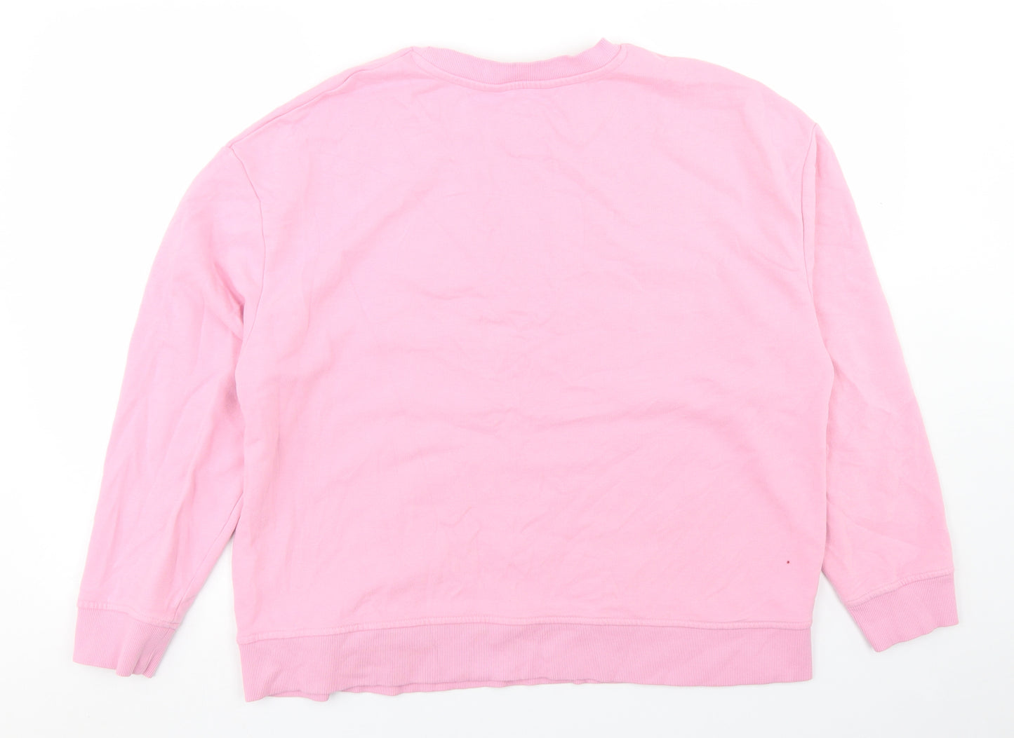 Dunnes Stores Womens Pink  Cotton Pullover Sweatshirt Size L   - Beverley Hills