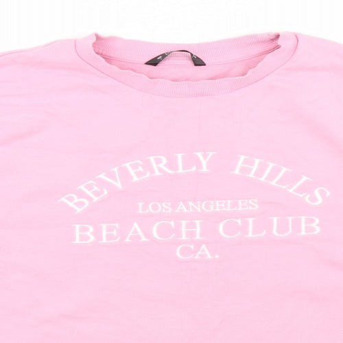 Dunnes Stores Womens Pink  Cotton Pullover Sweatshirt Size L   - Beverley Hills