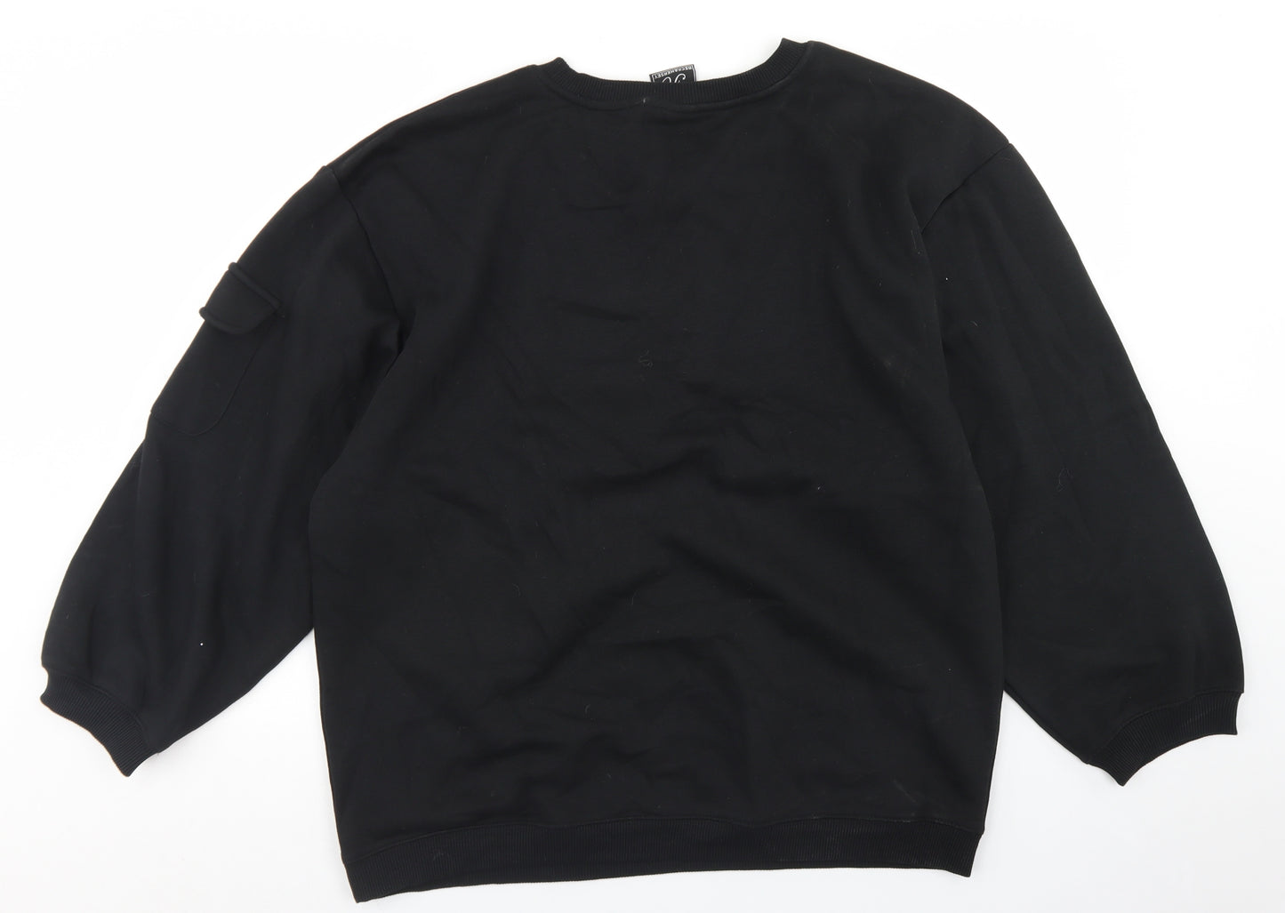 Beck & Hersey Womens Black  Cotton Pullover Sweatshirt Size 16
