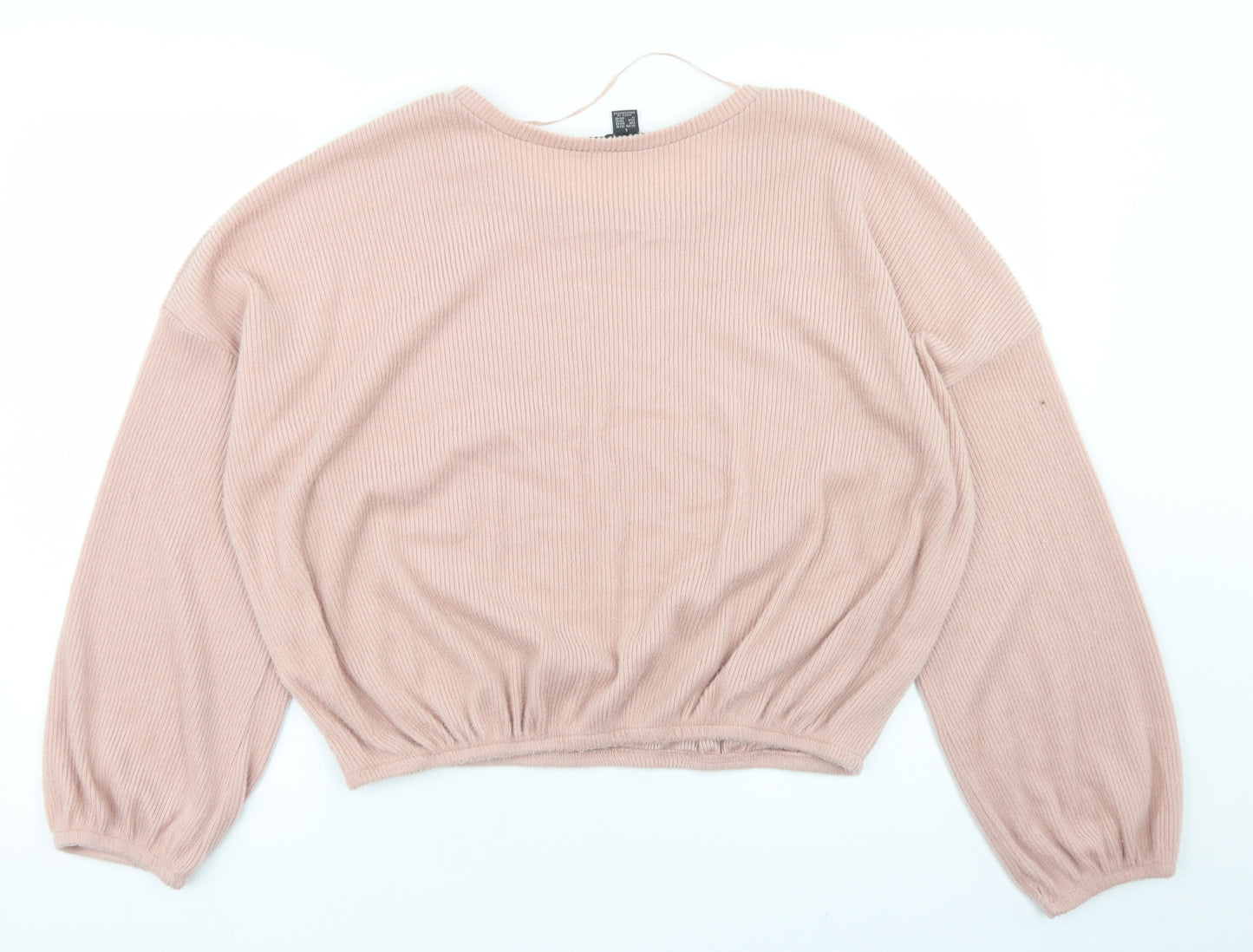 Primark Womens Pink  Polyester Basic T-Shirt Size L Crew Neck