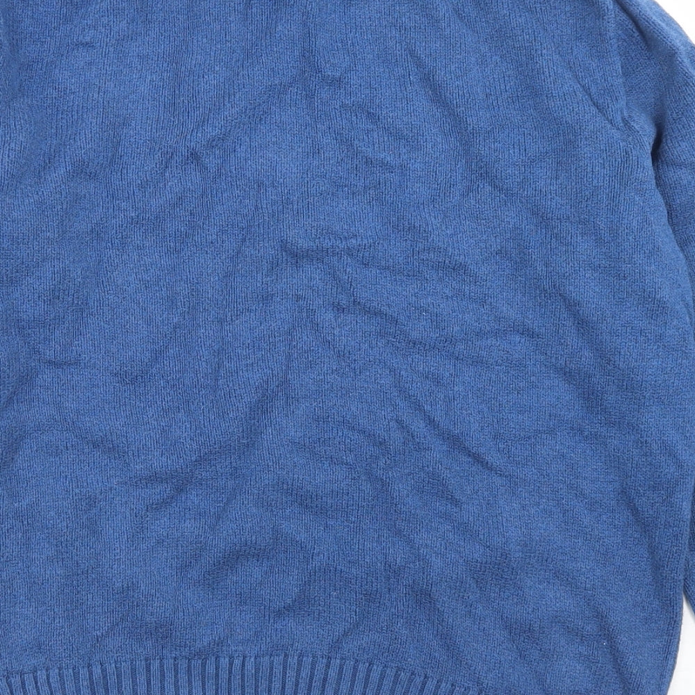 Polo Ralph Lauren Mens Blue Crew Neck  Cotton Pullover Jumper Size S