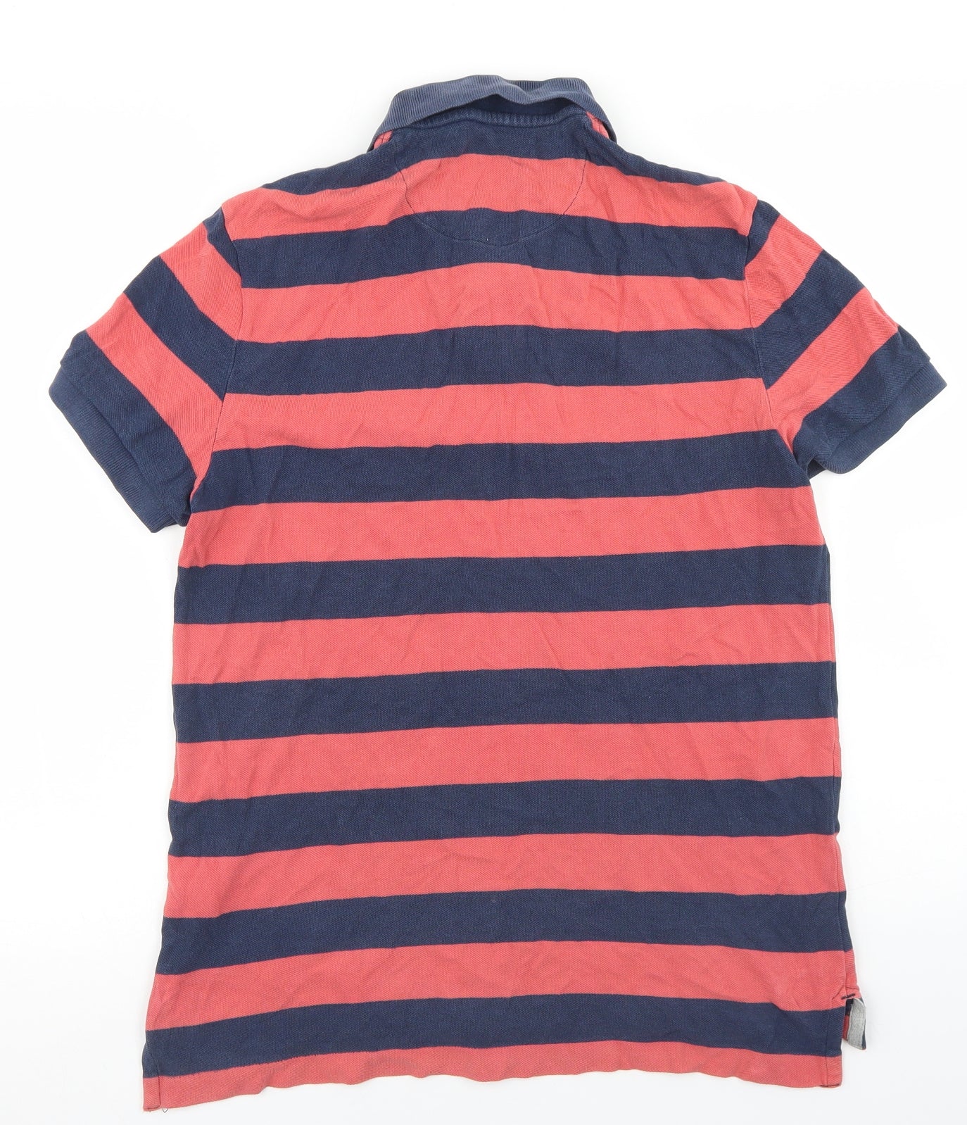 Gap Mens Blue Striped Cotton  Polo Size S Collared