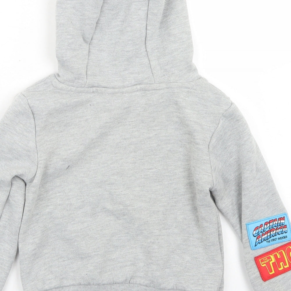 Marvel Boys Grey  Polyester Pullover Hoodie Size 2-3 Years   - Marvel Superheroes