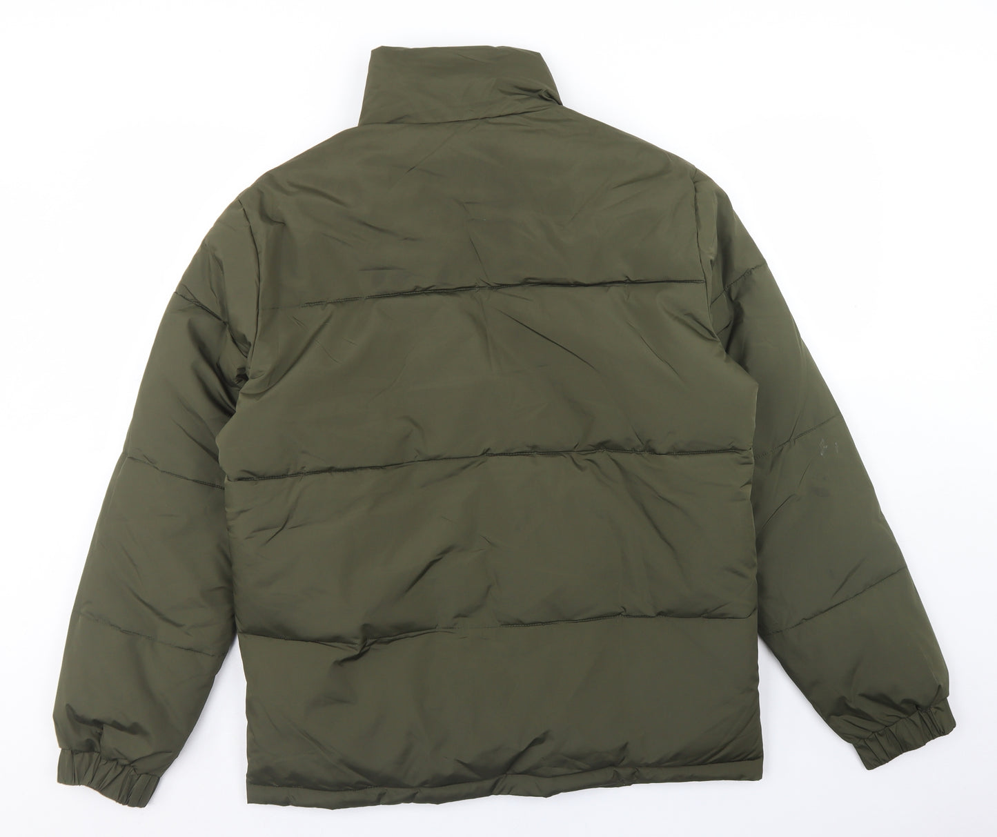 Selected Homme Mens Green   Puffer Jacket Coat Size M  Zip