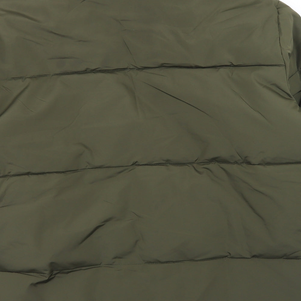 Selected Homme Mens Green   Puffer Jacket Coat Size M  Zip