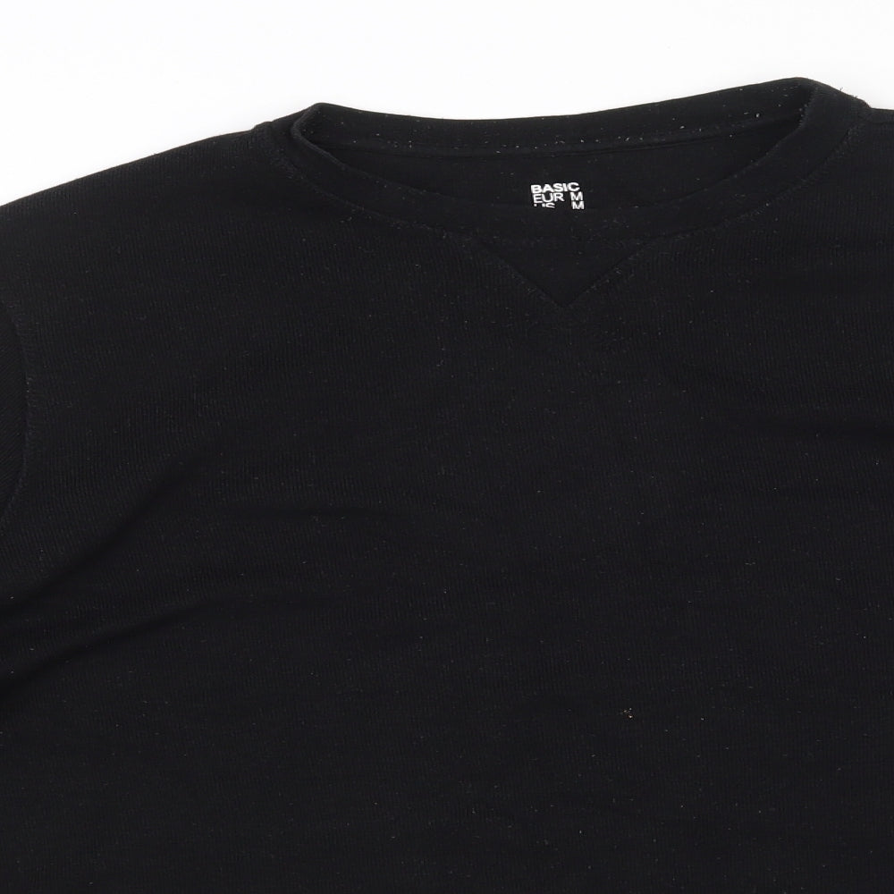 H&M Mens Beige  Polyester  T-Shirt Size M Round Neck