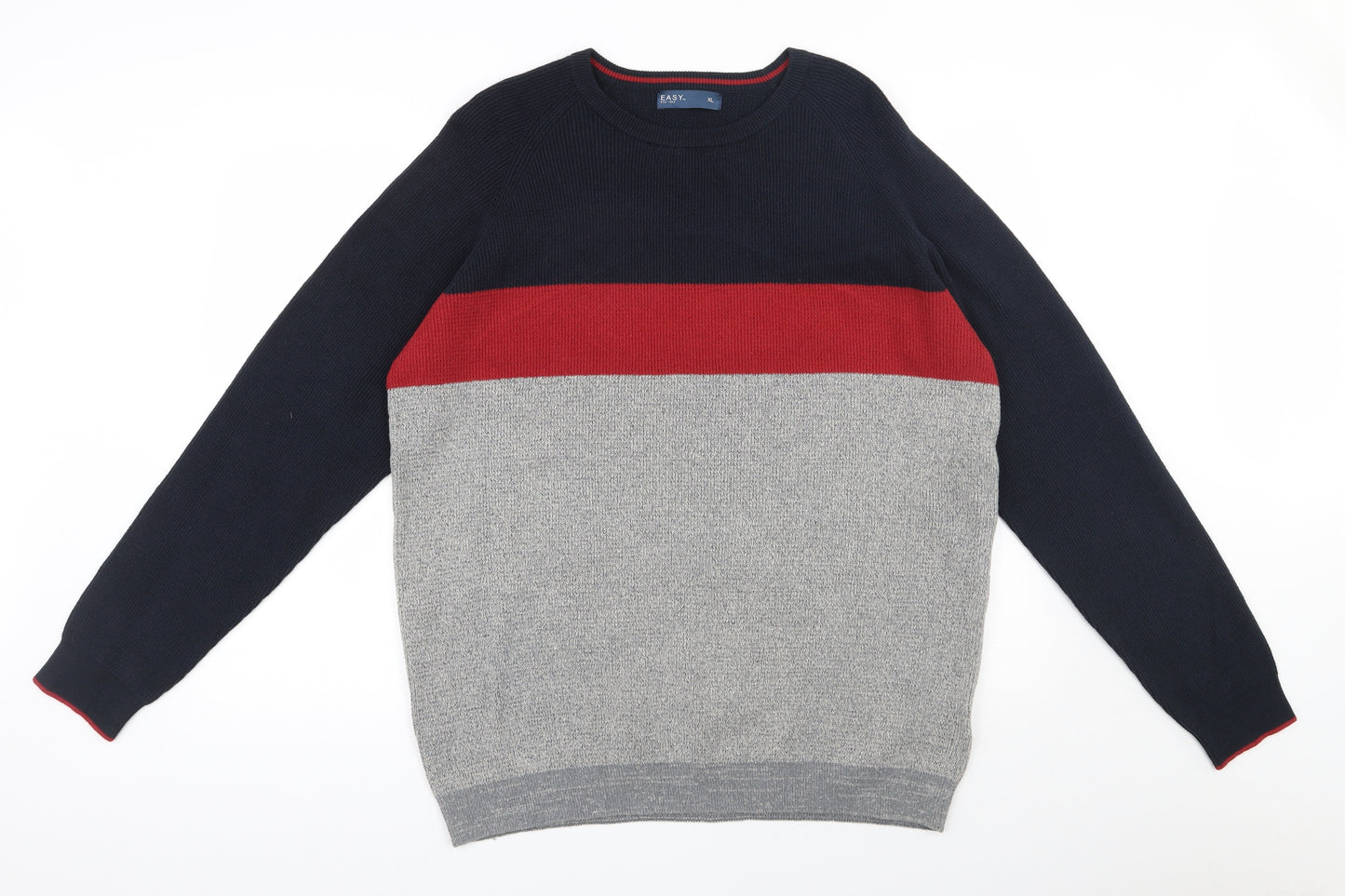 Matalan Mens Multicoloured Round Neck  Cotton Pullover Jumper Size XL