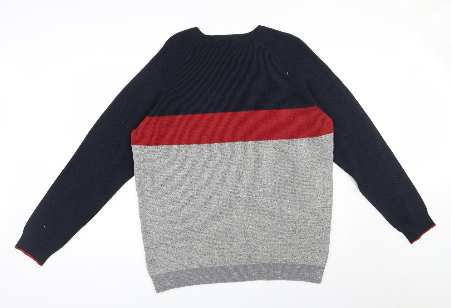 Matalan Mens Multicoloured Round Neck  Cotton Pullover Jumper Size XL