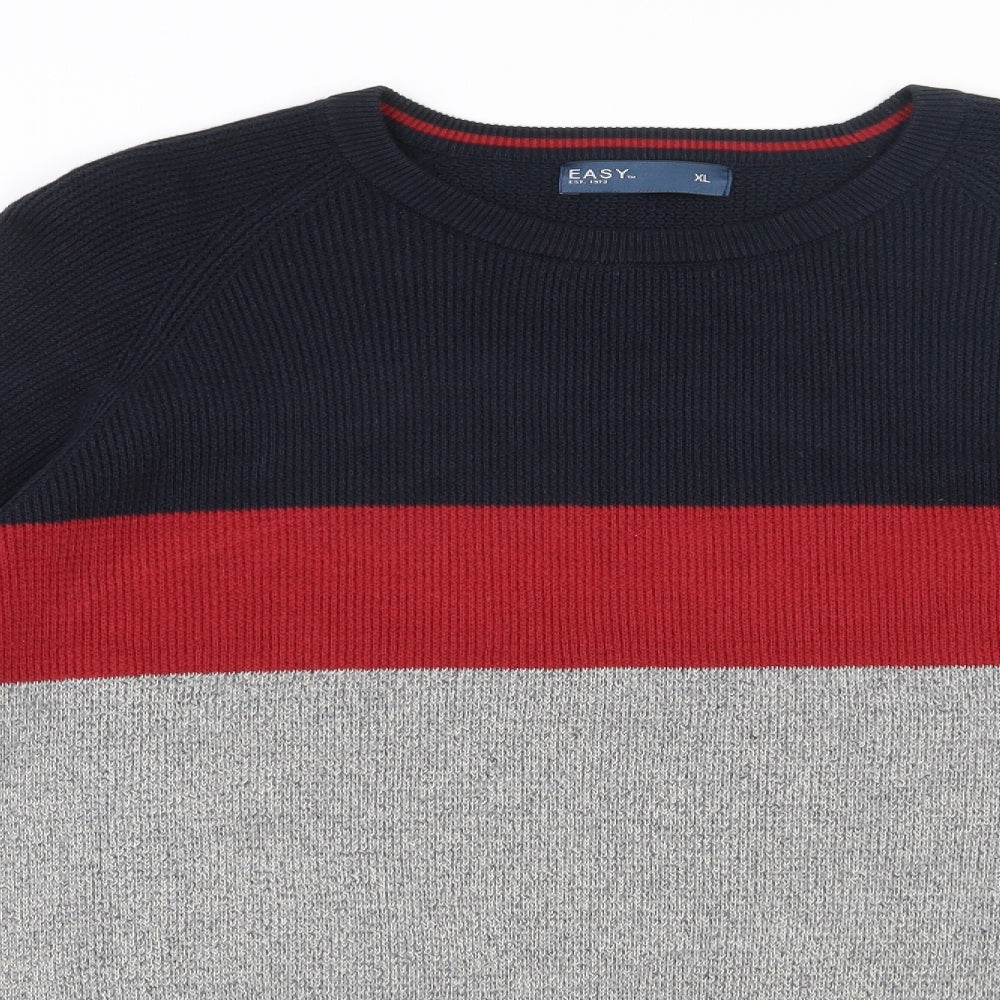 Matalan Mens Multicoloured Round Neck  Cotton Pullover Jumper Size XL
