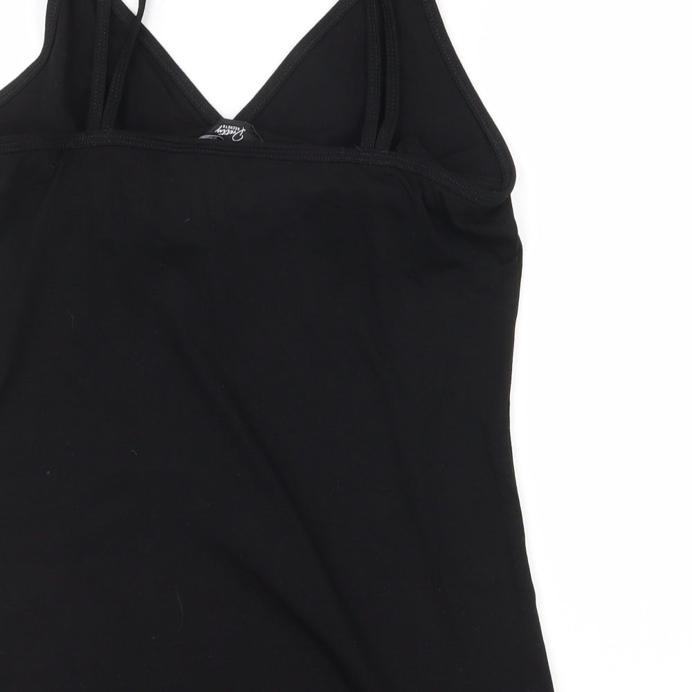 Pretty Secrets Womens Black  Polyester Camisole Tank Size 8 V-Neck