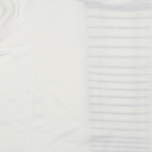 Annabelle Womens White Round Neck  Acrylic Pullover Jumper Size XL