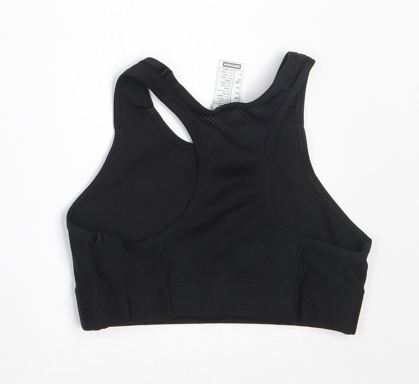 DECATHLON Girls Black  Polyester Cropped Tank Size 10-11 Years Round Neck Pullover