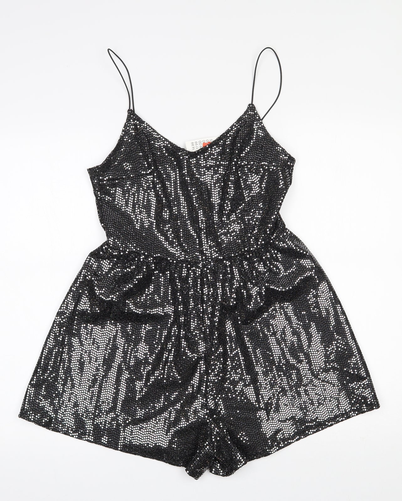 H&M Womens Silver  Polyester Playsuit One-Piece Size S  Pullover