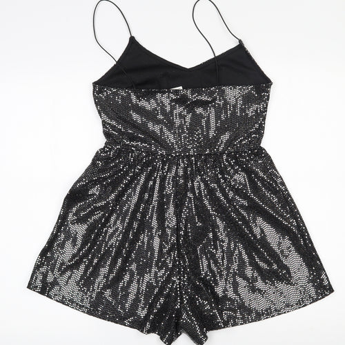 H&M Womens Silver  Polyester Playsuit One-Piece Size S  Pullover