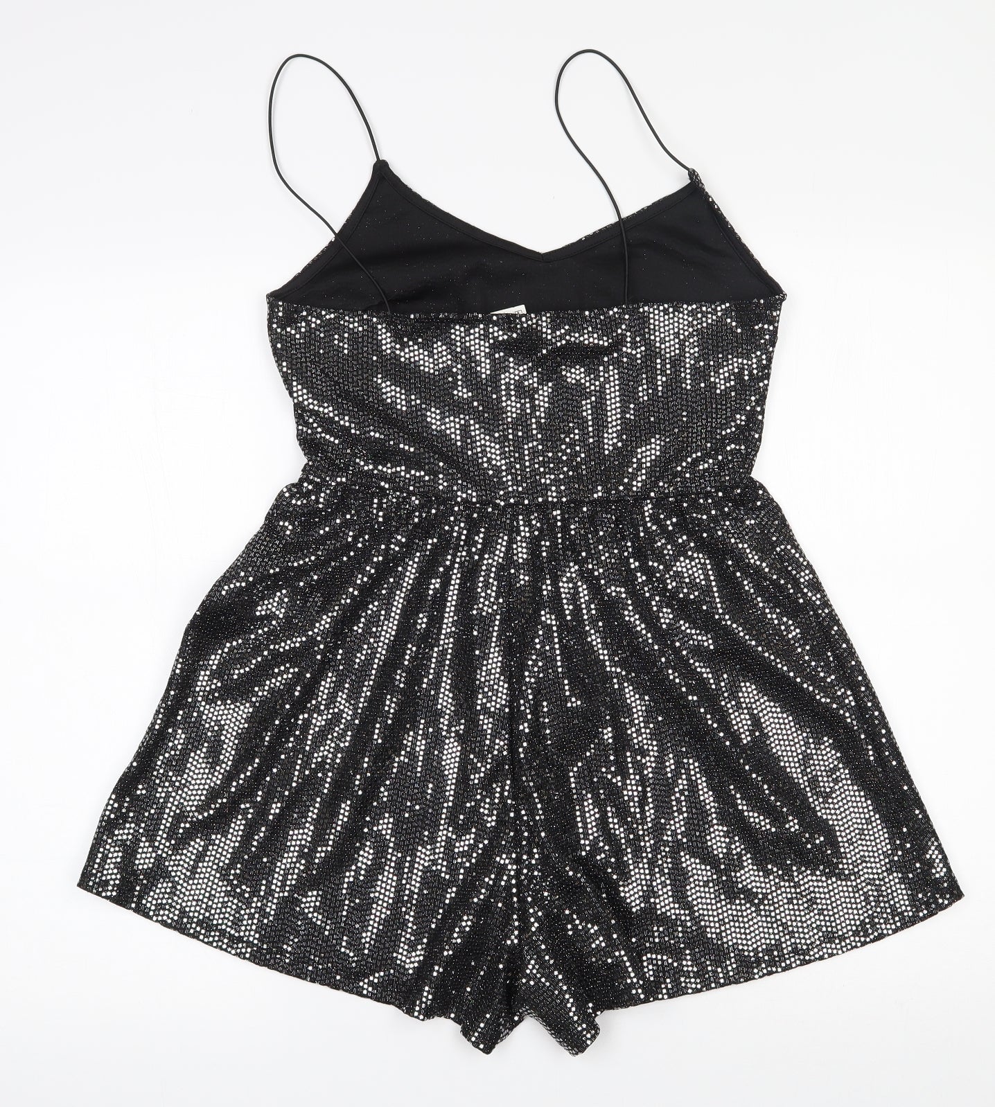 H&M Womens Silver  Polyester Playsuit One-Piece Size S  Pullover