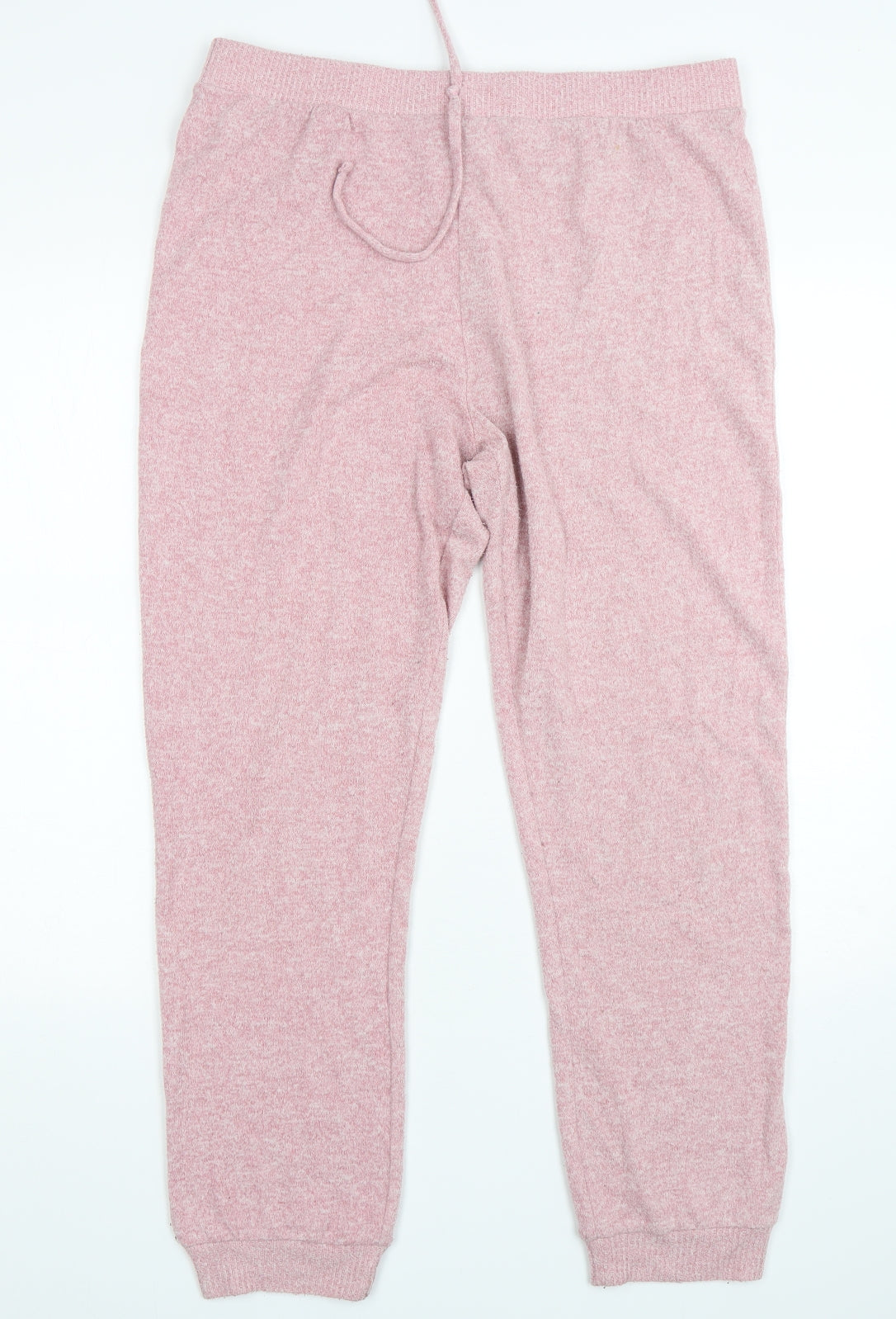 Primark Womens Pink Solid Polyester  Pyjama Pants Size 12
