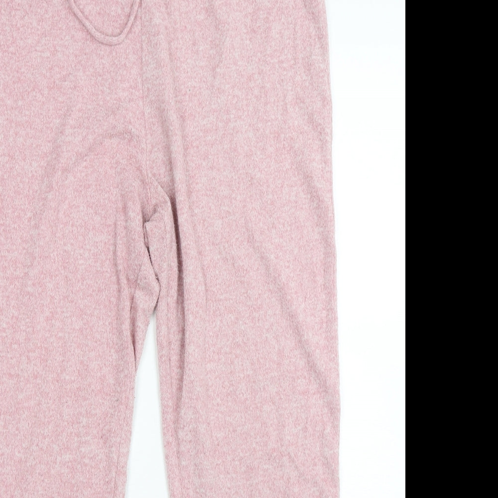 Primark Womens Pink Solid Polyester  Pyjama Pants Size 12