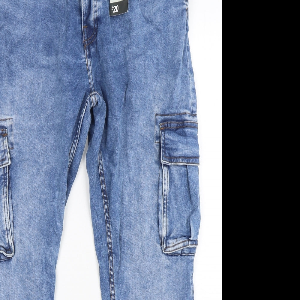 Denim Co Mens Blue  Cotton Straight Jeans Size 38 L32 in Regular